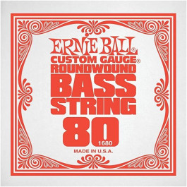 Ernie Ball 1680 Nickel Wound Electric Bass String Single .080