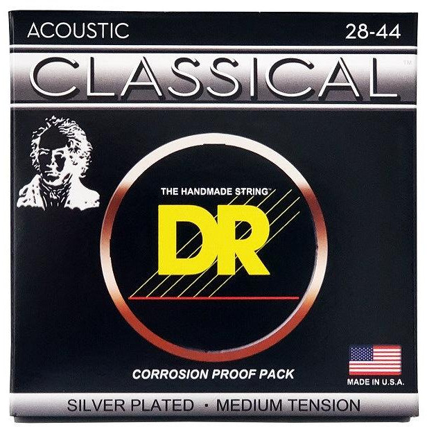 DR Струны для классической гитары  RNS-PLUS Nylon Classical Silver Plated Strings Medium Tension - зображення 1
