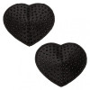 California Exotic Novelties Прикраси для сосків Radiance Heart Pasties, чорні - зображення 1