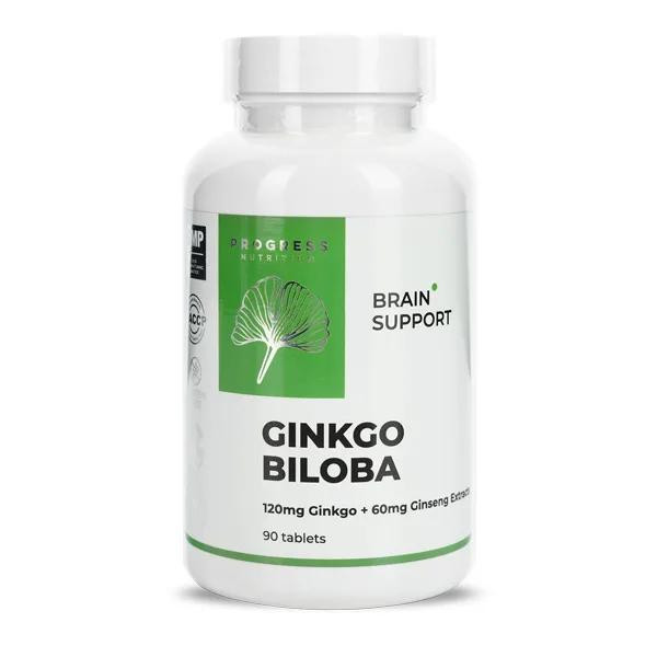 Progress Nutrition Ginkgo biloba 120 mg + Ginseng Extracts 60 mg, 90 таб. - зображення 1