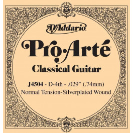   D'Addario J4504 PRO ARTE SILVER NYLON D NORMAL TENSION