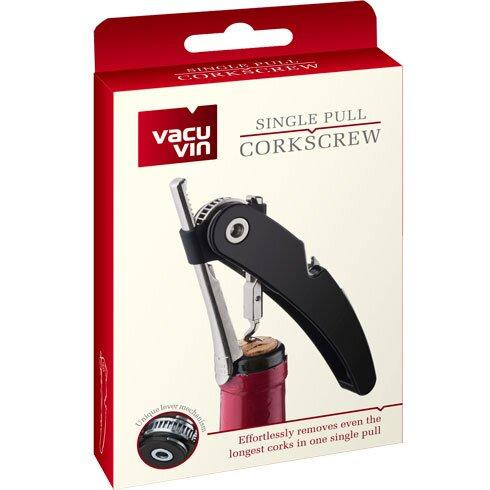 Vacu Vin Штопор Single Pull Corkscrew черный 68854606 - зображення 1