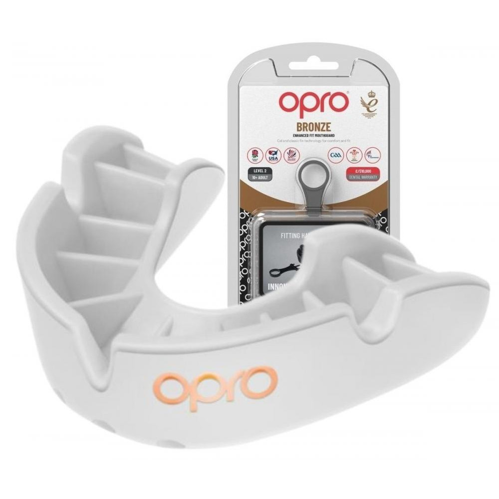 Opro Bronze Level Adult Mouthguard White (102500004) - зображення 1