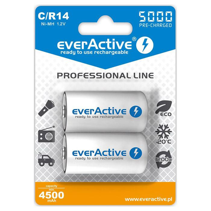 everActive С 5000mAh NiMh 2шт Professional Line EVHRL14-5000 - зображення 1
