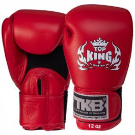 Top King Рукавички боксерські шкіряні Ultimate Air TKBGAV / розмір 12oz, червоний