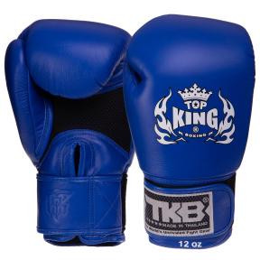 Top King Рукавички боксерські шкіряні Ultimate Air TKBGAV / розмір 10oz, синій - зображення 1