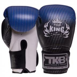 Top King Рукавички боксерські шкіряні Super Star TKBGSS-01 / розмір 8oz, чорний/синій