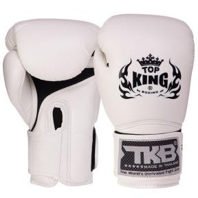 Top King Рукавички боксерські шкіряні Super Air TKBGSA / розмір 18oz, білий - зображення 1