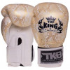 Top King Боксерські рукавички шкіряні Super Snake TKBGSS-02 / розмір 18oz, білий/золотий - зображення 1