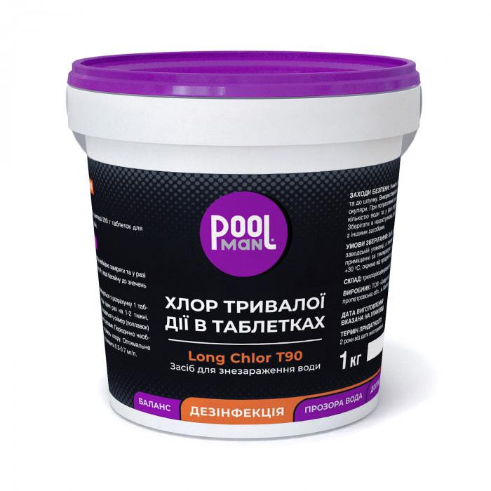  Poolman Long Chlor T90 1 кг (Хлор тривалої дії) - зображення 1