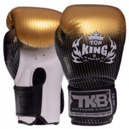 Top King Рукавички боксерські шкіряні Super Star TKBGSS-01 / розмір 18oz, чорний/золотий
