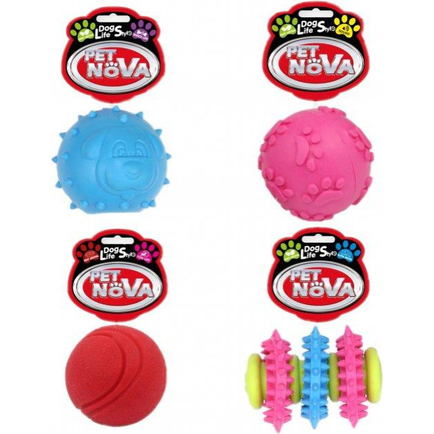 Pet Nova Набор игрушек для собак  Разноцветные мячики (TPR-COLORBALL) - зображення 1