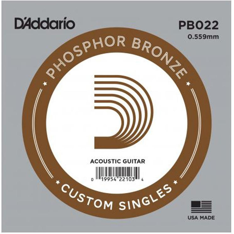 D'Addario Струна PB022 Phosphor Bronze .022 - зображення 1