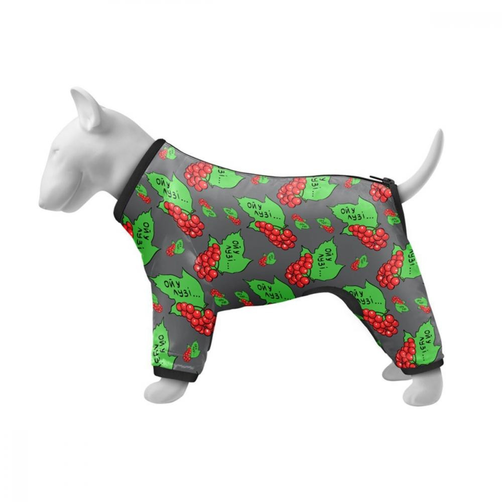 WAUDOG Дощовик для собак  Clothes малюнок "Калина", M35, В 59-62 см, С 37-40 см (4823089355047) - зображення 1