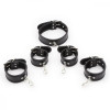 DS Fetish Система фіксації  Collar with restraints black (252400190) - зображення 2