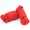 DS Fetish Мотузка для зв&#39;язування 10 метрів, наконечники метал, червона (362020011) - зображення 2