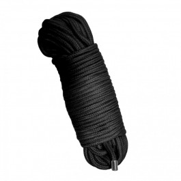 DS Fetish Мотузка для зв&#39;язування 20 метрів, наконечники метал, чорна (362430011)