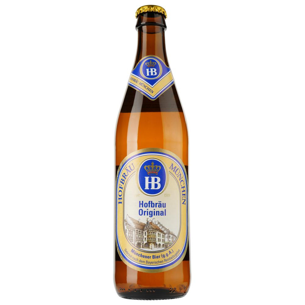 Hofbrau Пиво  Original світле, 5,1%, 0,5 л (469137) (4005686001095) - зображення 1