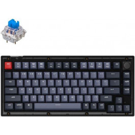 Keychron V1 84 Key QMK Gateron G PRO Blue Hot-Swap RGB Carbon Black (V1B2_KEYCHRON)