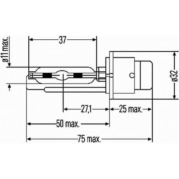 Hella D4S Xenon 4300K 42V P32d-2 35W (8GS007949311) - зображення 1