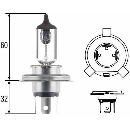 Hella H4 12V 60/55W 8GJ002525131 - зображення 1