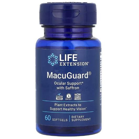 Life Extension MacuGuard Ocular Support with Saffron 60 Softgels - зображення 1