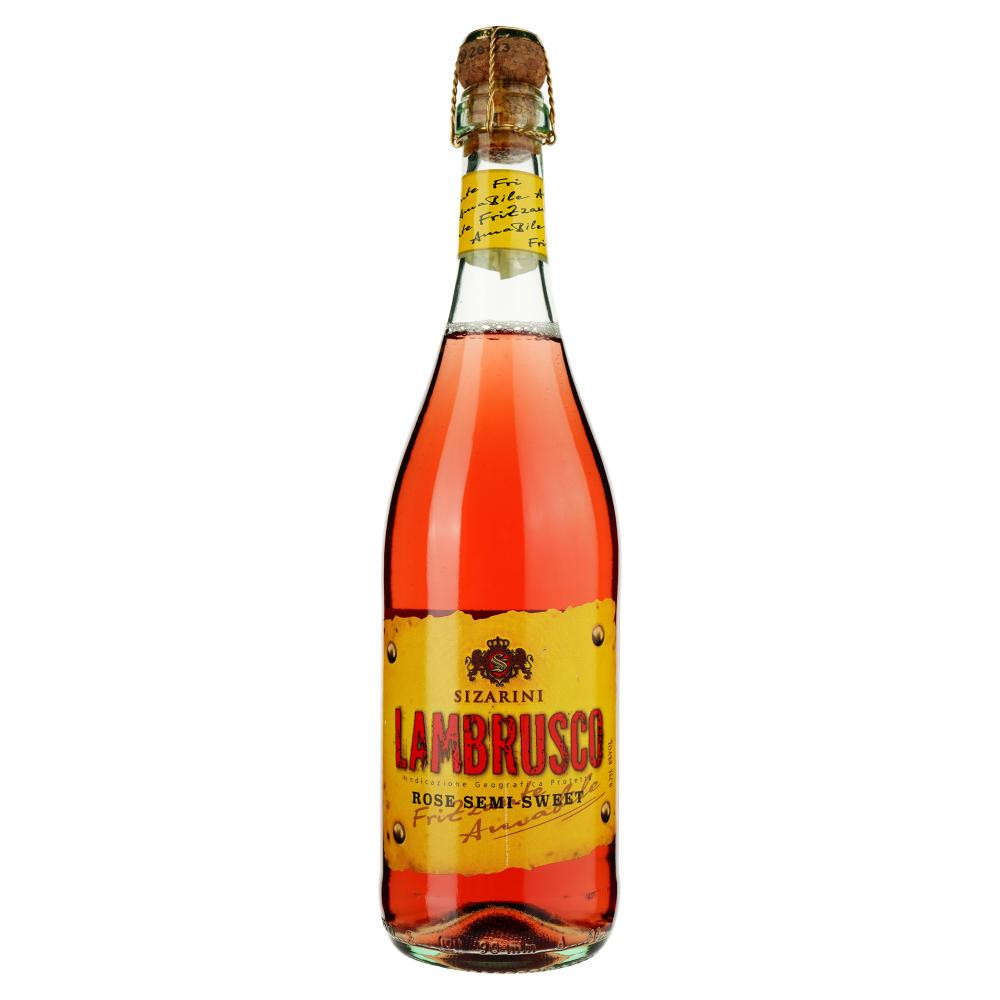 Sizarini Вино игристое Lambrusco розовое полусладкое 0.75 л 8% (8004810693485) - зображення 1