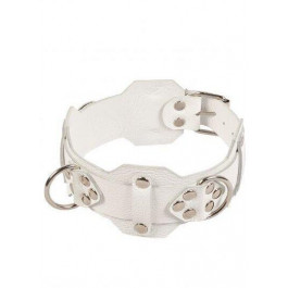 Slash VIP Leather Collar, white (SL280171)