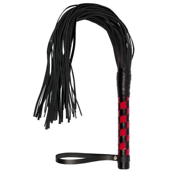 Slash Флоггер Premium Leather Flogger чёрно-красный (280149) - зображення 1