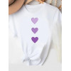 Love&Live Футболка  Purple hearts XS Белая (LL2000000366111) - зображення 1