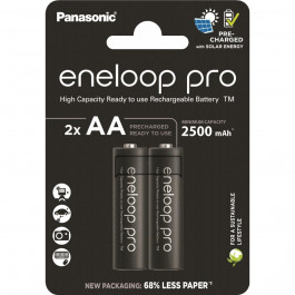 Panasonic AA Eneloop 2500mAh Pro NI-MHx2 (BK-3HCDE/2CP)