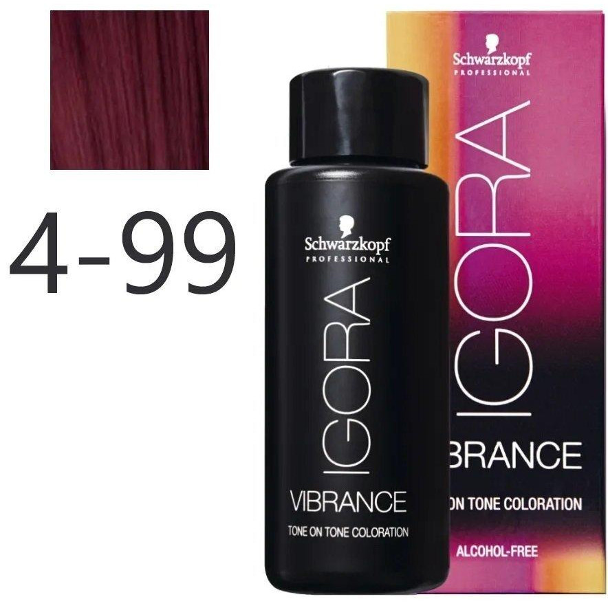 Schwarzkopf Краска Для Волос  IGORA Vibrance Tone on Tone Coloration 4-99 60 мл - зображення 1