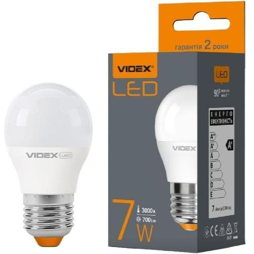 VIDEX LED G45e 7W E27 3000K (VL-G45e-07273) - зображення 1