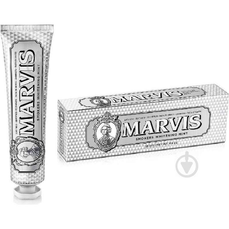 Marvis Зубная паста  Отбеливающая мята для курильщиков 85 мл (8004395111817) - зображення 1