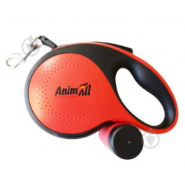 AnimAll Повідець-рулетка  з диспенсером, для собак вагою до 15 кг, 3 м, червона (171731)