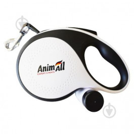 AnimAll Повідець-рулетка  з диспенсером, для собак вагою до 15 кг, 3 м, біла (171730)