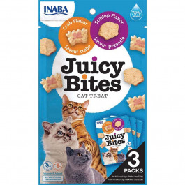 INABA Juicy Bites соковиті снеки зі смаком гребінця і краба 3 x 11.3 г (EU703)