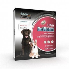 AnimAll Антигельмінтний препарат  \VetLine DeWorm Ultra для собак від 5 кг 2 т 179763 (4820275970633)