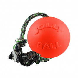 Jolly Pets Игрушки для собак мяч с канатом Ромпей-н-Ролл 12х30х12 см Оранжевая (645OR)