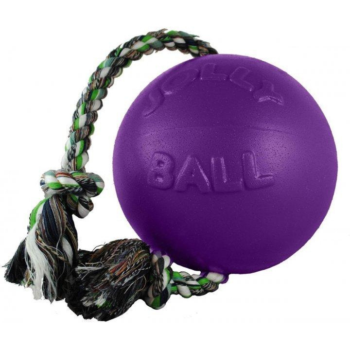 Jolly Pets Игрушки для собак мяч с канатом Ромпей-н-Ролл 12х30х12 см Фиолетовая (645PRP) - зображення 1