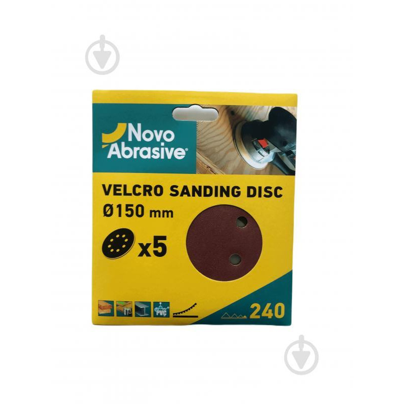 Novo Abrasive 150мм Р240 5шт (NASD8150240) - зображення 1