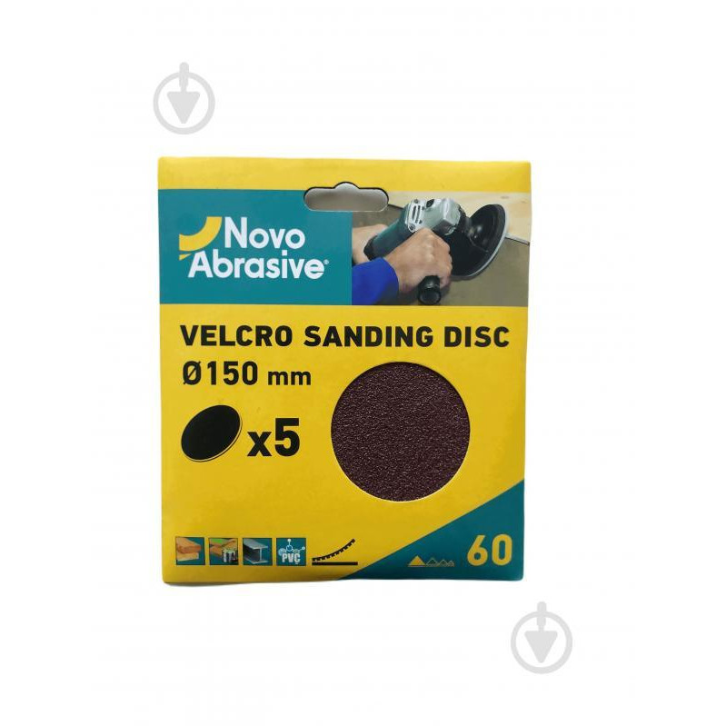 Novo Abrasive 150мм Р60 5шт (NASD15060) - зображення 1