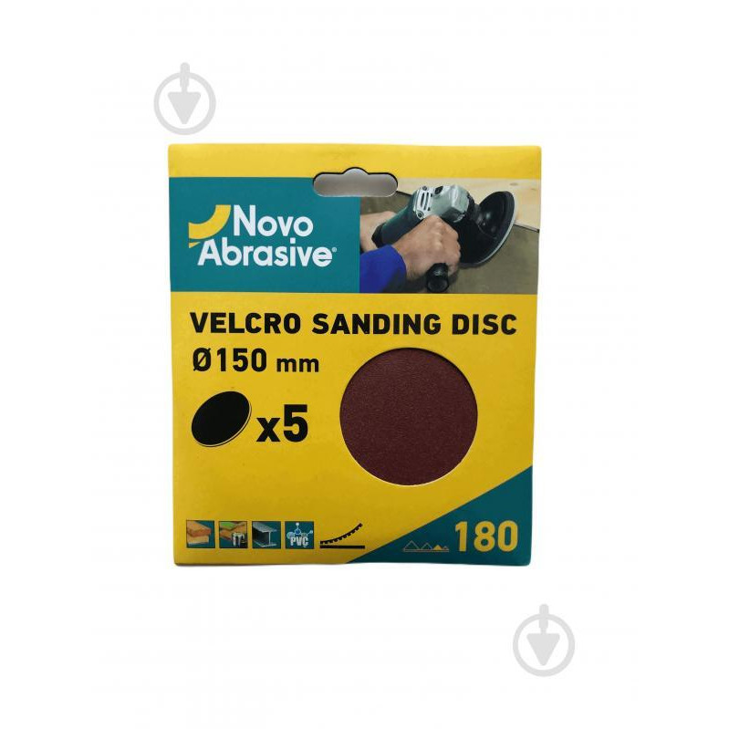 Novo Abrasive 150мм Р180 5шт (NASD150180) - зображення 1