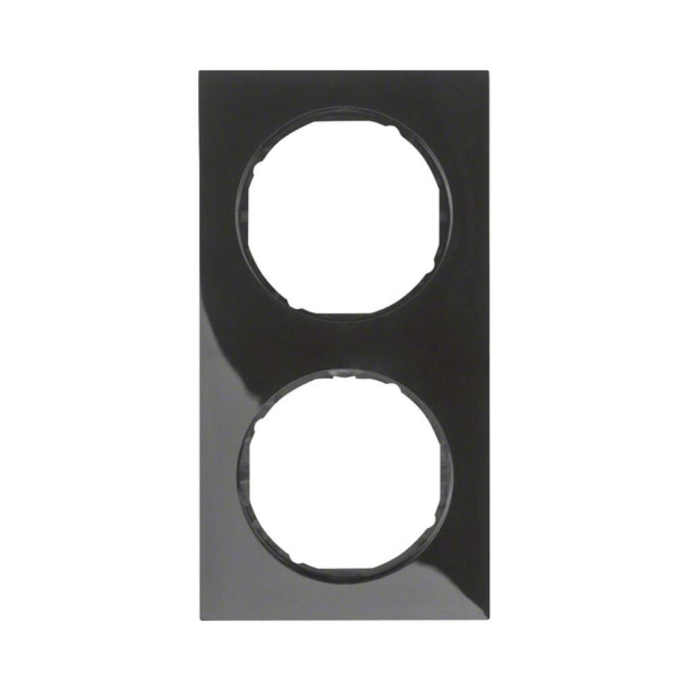 Berker Рамка 2-местная, черная R.3 (10122245) - зображення 1