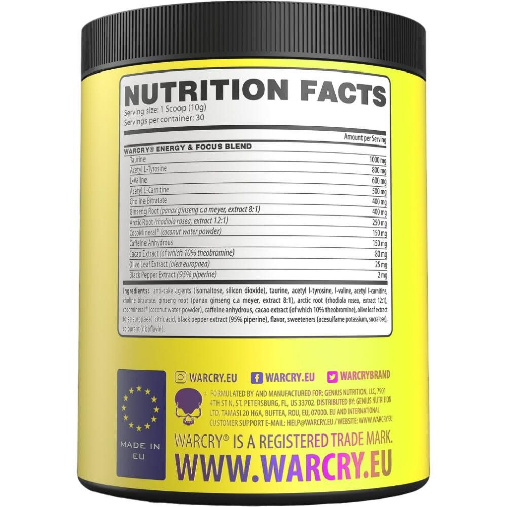 Genius Nutrition Warcry Energy 300 g /30 servings/ - зображення 1