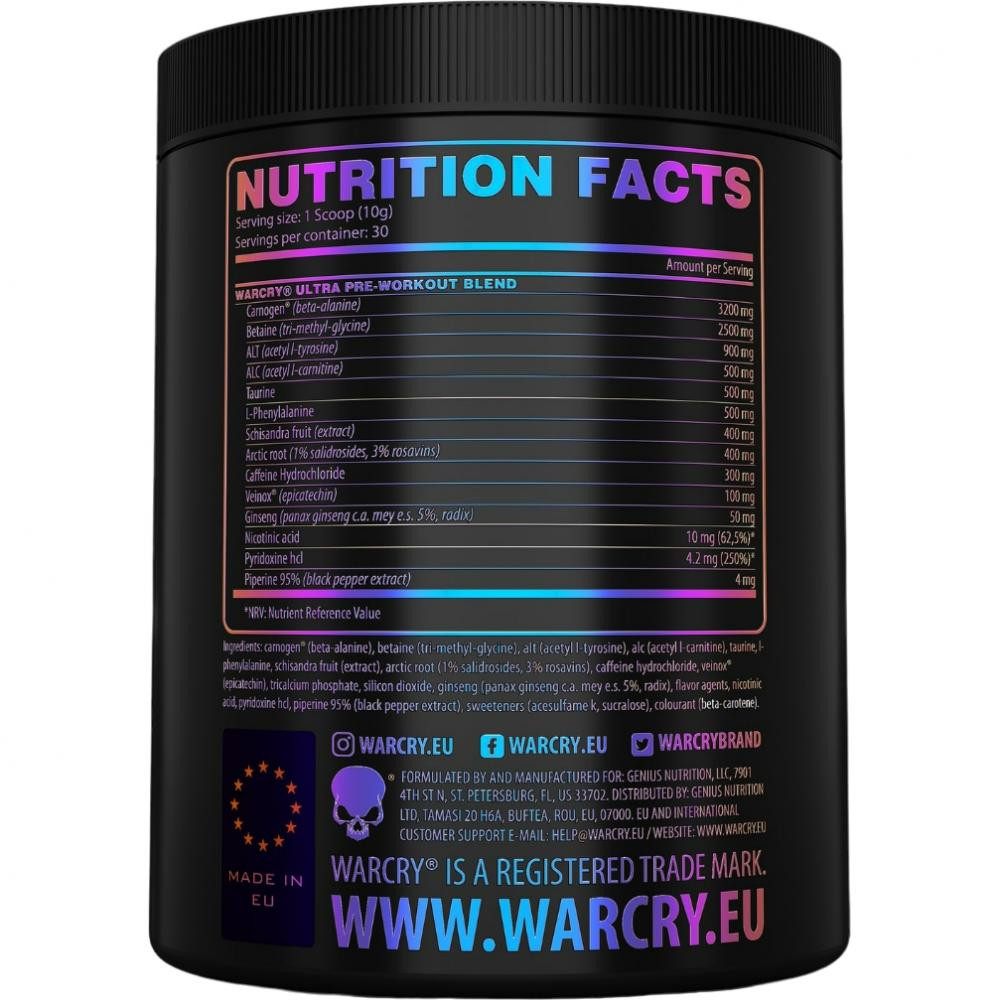 Genius Nutrition Warcry Ultra 300 g /30 servings/ Summer Pear - зображення 1