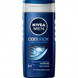   Nivea Гель для душу  Men Cool Kick 3 в 1, 250 мл (4006000009339)