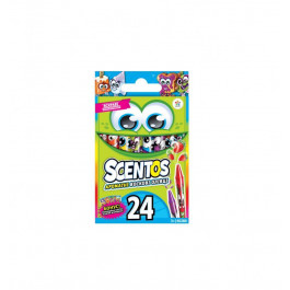 Scentos Набор ароматных восковых мини-карандашей Дружная компания, 24 цвета (40280)