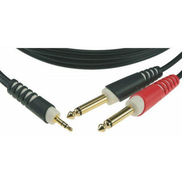 KLOTZ AY5 Y-CABLE STEREO MINI JACK - 2xJACK MONO BLACK 3 M - зображення 1