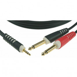   KLOTZ AY5 Y-CABLE STEREO MINI JACK - 2xJACK MONO BLACK 3 M